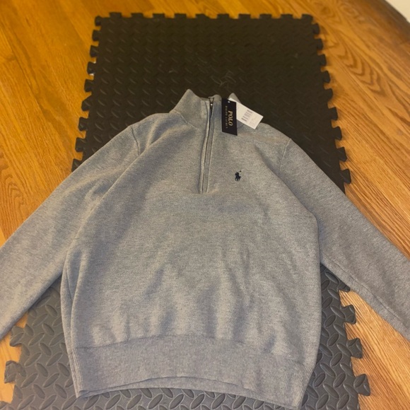 Ralph Lauren Men's Gray Zip-Up Sweater